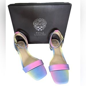 🦄 NWB! Vince Camuto Gradient Pastel Summer Sandals